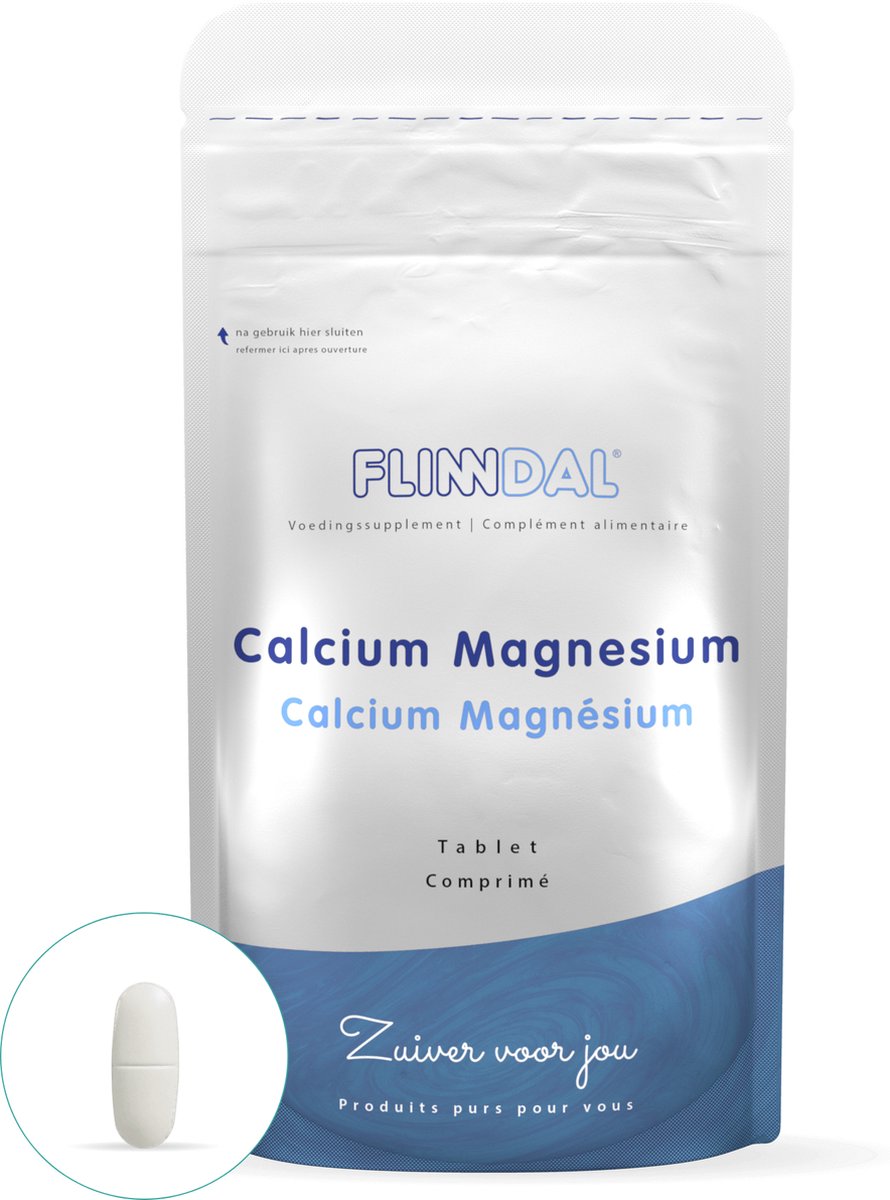 Goedkoopste Flinndal Calcium en Magnesium Tabletten - Mineralen - Voor Botten, Tanden, Spieren en Zenuwen - 30 Tabletten