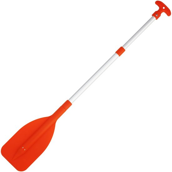 Telescopische peddel met oranje blad 53 cm tot 107 cm