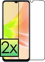 Screenprotector Geschikt voor OPPO A17 Screenprotector Tempered Glass Gehard Glas Full Cover - 2x