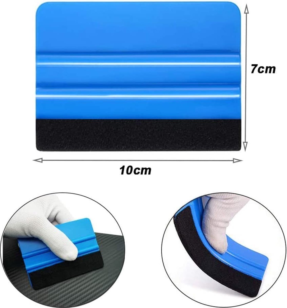 Knaak Rakel met viltenrand voor Aanbrengst Raamfolie of Muurstickers | bol