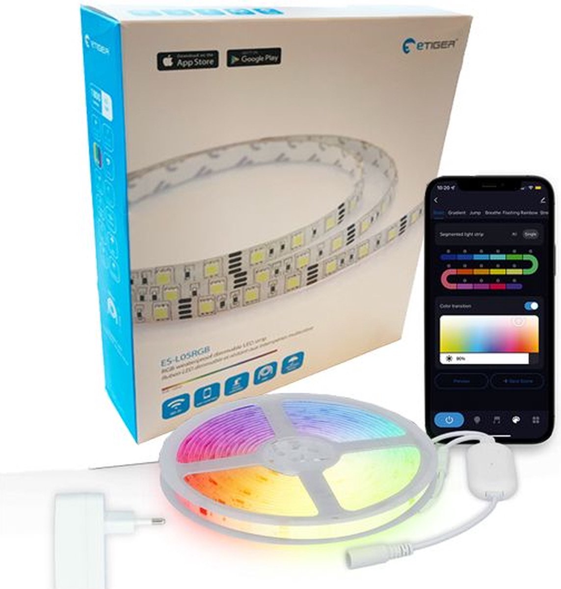 ETIGER Slimme LED Strip RGB IP65 5 Meter bol