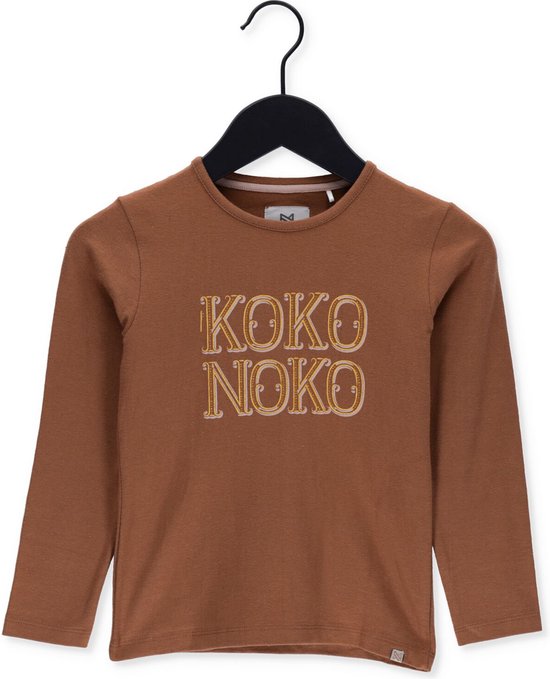 Koko Noko U44919 Tops & T-shirts Meisjes - Shirt - Camel - Maat 116