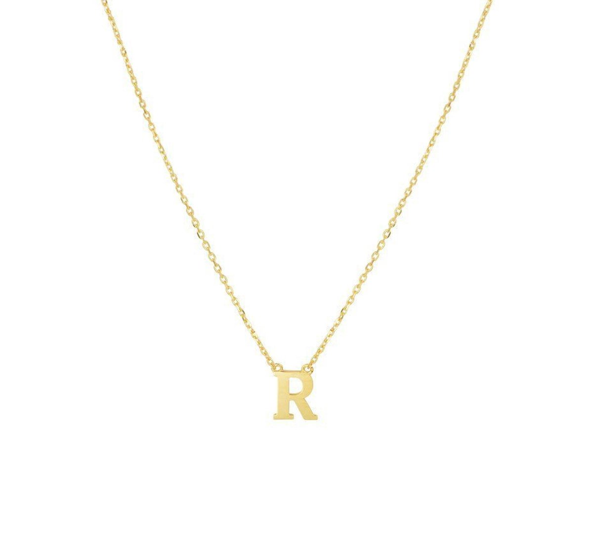 Geelgouden Collier letter R 40 - 42 - 44 cm 4021382