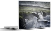 Laptop sticker - 17.3 inch - Stormachtige dag vaan de kliffen van Moher - 40x30cm - Laptopstickers - Laptop skin - Cover