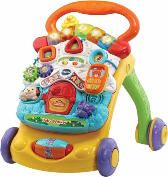 VTech 2 in 1 Baby Walker - Loopwagen Baby - Educatief Baby Speelgoed - Licht & Geluidseffecten - Nederlands Gesproken Speelgoed - Sint Cadeau - 9 tot 36 Maanden
