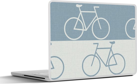 Sticker ordinateur portable - 11,6 pouces - Vélo - Blauw - Motif