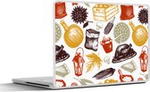 Laptop sticker - 14 inch - Thanksgiving - Patronen - Dinner - 32x5x23x5cm - Laptopstickers - Laptop skin - Cover