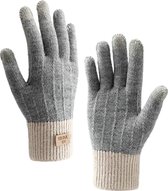 Winterhandschoenen, touchscreen-handschoenen, gebreide vingerhandschoenen, sport, warm en winddicht, winterhandschoenen voor skiën, fietsen en sms, geschikt voor dames en heren