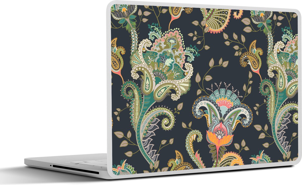 Laptop sticker - 12.3 inch - Bloemen - Chic - Vintage - Bohemian - Patroon - 30x22cm - Laptopstickers - Laptop skin - Cover