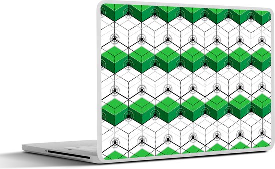 Skin Vinyl Pour Ordinateur Portable 15 Pouces - Motif Gecko Vert Abstrait Pop Art (Itsaskin)