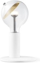 Home Sweet Home tafellamp Move Me - tafellamp Side inclusief LED Move Me lamp - lamp 16 cm - tafellamp hoogte 12 cm - inclusief E27 LED lamp - Wit/zilver/goud