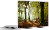 Laptop sticker - 15.6 inch - Bos - Zon - Seizoenen - Landschap - 36x27,5cm - Laptopstickers - Laptop skin - Cover