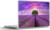 Laptop sticker - 11.6 inch - Lavendel - Boom - Paars - Wolken - 30x21cm - Laptopstickers - Laptop skin - Cover