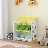 En.casa Kinderrek Muxía speelgoedkast 60x62x26,5 cm