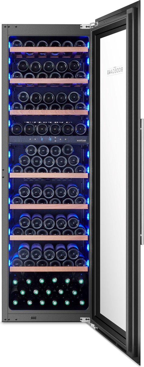 BODEGA43 Wijnkoelkast 100 Flessen 2 Zones 5/20 Graden - afbeelding 3
