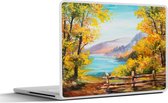 Laptop sticker - 14 inch - Schilderij - Olieverf - Planten - Natuur - 32x5x23x5cm - Laptopstickers - Laptop skin - Cover