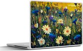Laptop sticker - 14 inch - Schilderij - Olieverf - Natuur - Bloemen - 32x5x23x5cm - Laptopstickers - Laptop skin - Cover