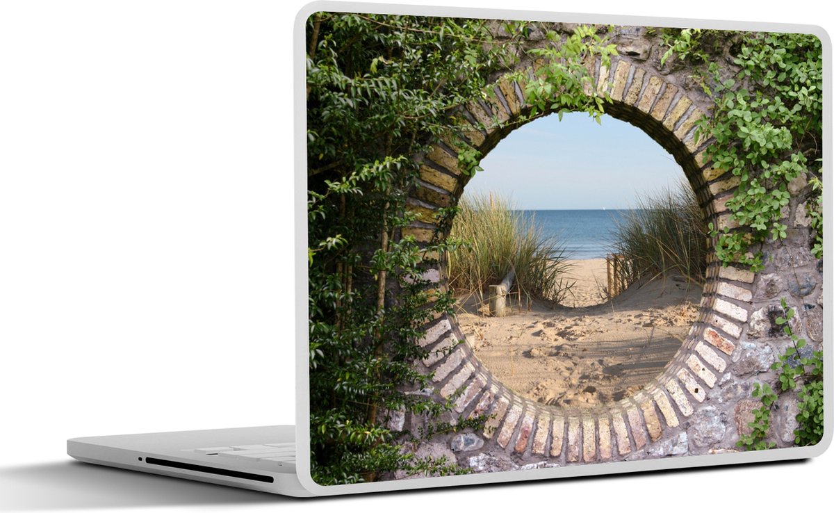Laptop sticker - 12.3 inch - Doorkijk - Strand - Duin - Zomer - 30x22cm - Laptopstickers - Laptop skin - Cover