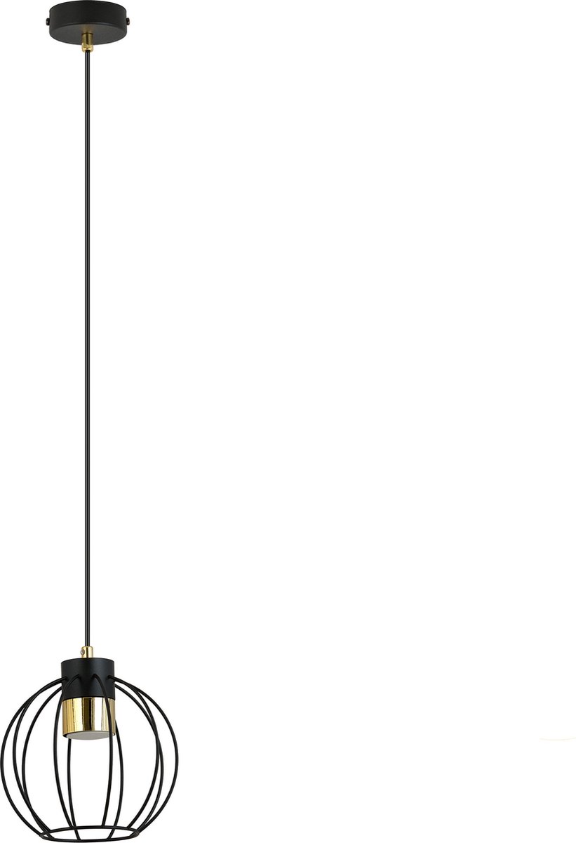 Emibig - Hanglamp Ajax 1 Zwart/Goud Ø 18 cm