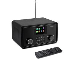 MEDION P85027 Internetradio (DAB Plus, FM-radio, Spotify Connect, WLAN, Bluetooth, Streaming, Equalizer, Kleurenbeeldscherm, USB, AUX, Wekker, Sluimerfunctie, Slaaptimer), MD88069, zwart