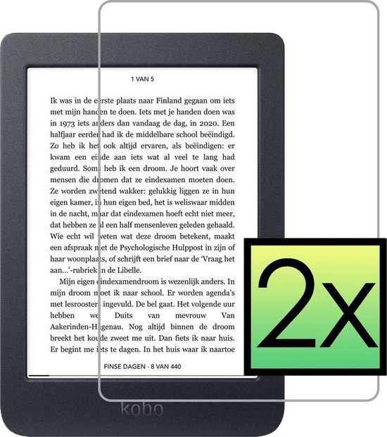 Screenprotector Geschikt voor Kobo Nia Screenprotector Bescherm Glas Tempered Glass Screen Protector - 2x