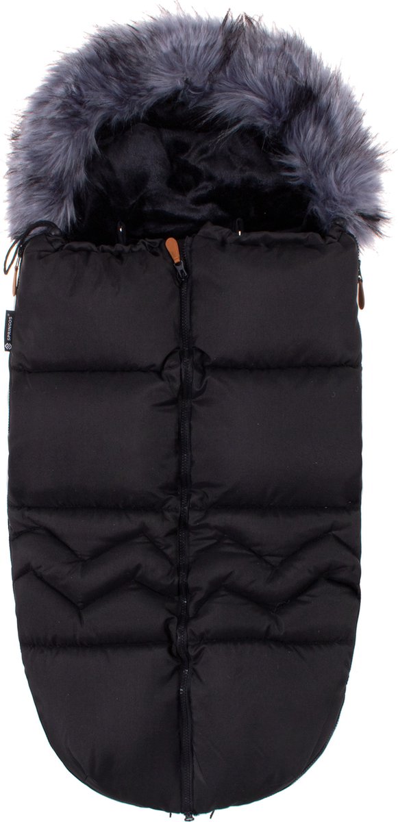 Wintervoetenzak, voetenzak voor babyschale, winter, herfst, warm, wikkeldeken voor baby, kinderwagen, buggy, universeel, 3-punts en 5-punts gordel, GRAU