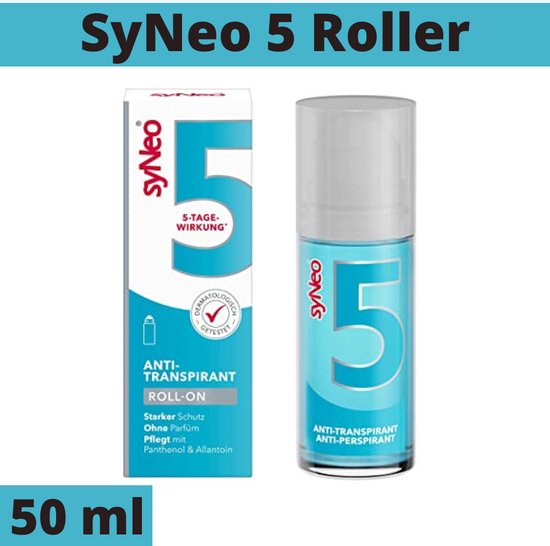 Syneo 5 Déo Roller Anti-transpirant - 50 ml - Syneo 5 Unisexe - Syneo 5 Homme - Syneo 5 Femme - Roller Anti-transpirant - Alternatief Odaban - Roller Anti-Transpiration
