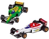 Goki - Raceauto speelgoed set van 2x stuks Formule 1 racewagens van 10 cm