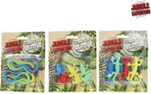 Jungle Expedition stretch reptielen 10cm 6 stuks op kaart