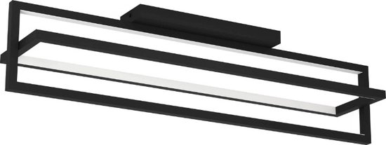 BRILONER - Led-plafondlamp, plat met sterrenhemel, instelbaar van warm wit tot koud wit, afstandsbediening, ledlamp, led-plafondlamp, woonkamerlamp, ledpaneel, 100 x 25 x 6,5 cm, wit