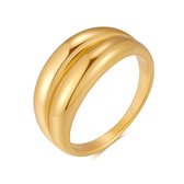 Twice As Nice Ring in edelstaal, dubbele ring 58