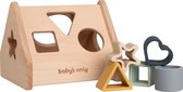Baby's Only Houten vormenstoof huis met siliconen figuurtjes - Baby puzzel - Baby speelgoed - Earth - Baby cadeau