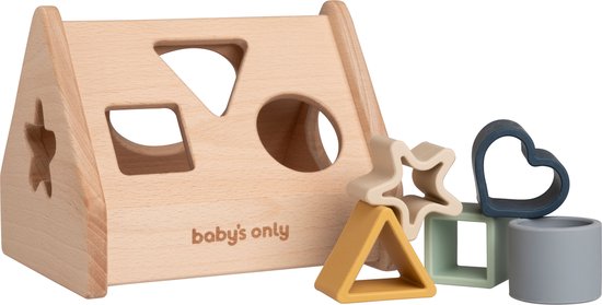 Baby's Only Trieur de formes en bois avec figurines en silicone - Puzzle  Bébé -... | bol