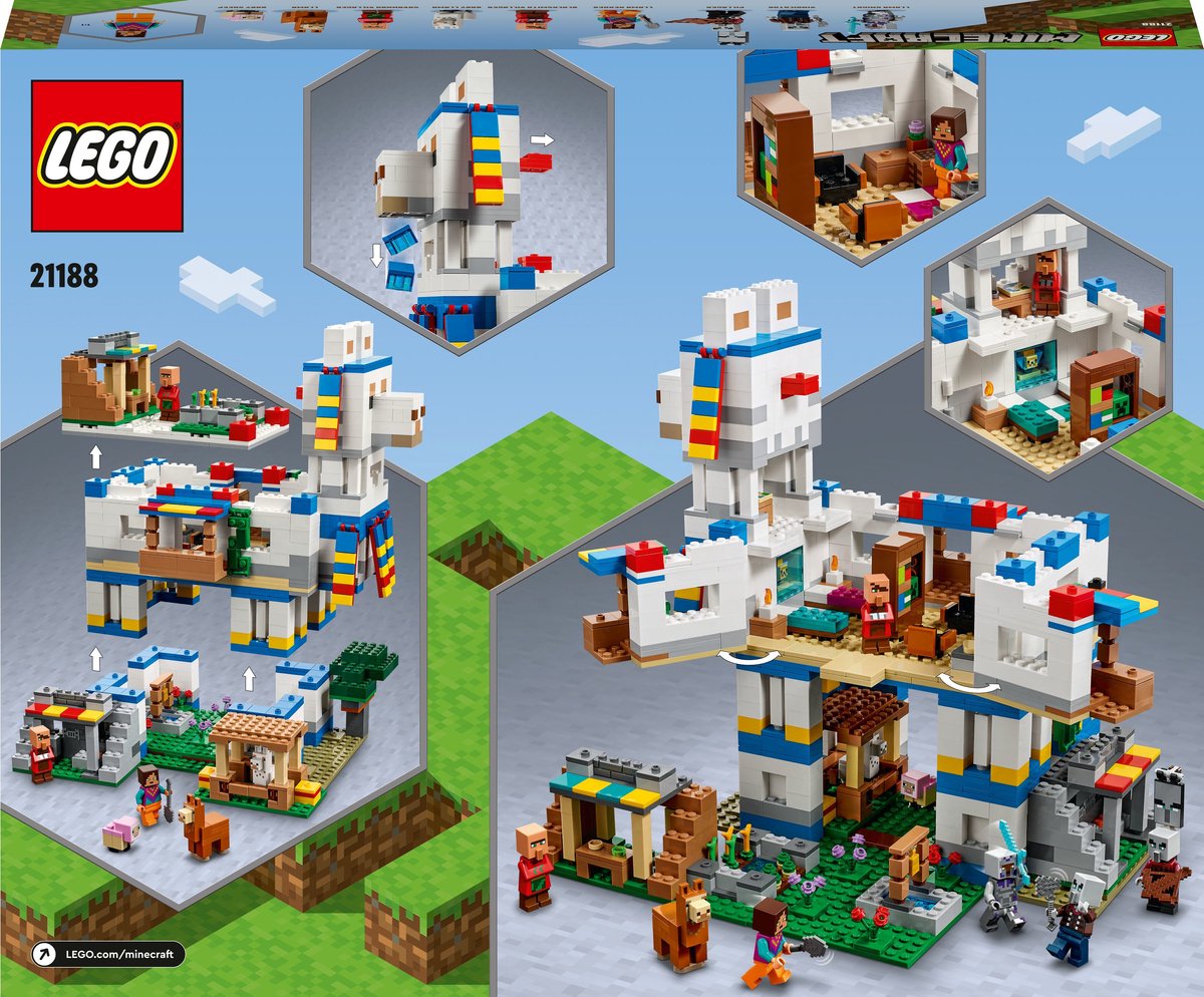 LEGO 21188 Le village Lama - LEGO Minecraft - BricksDirect Condition  Nouveau.