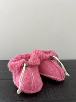 Noordiq - Merino Wollen Babysloffen - Roze - Maat M / 6-12 maanden