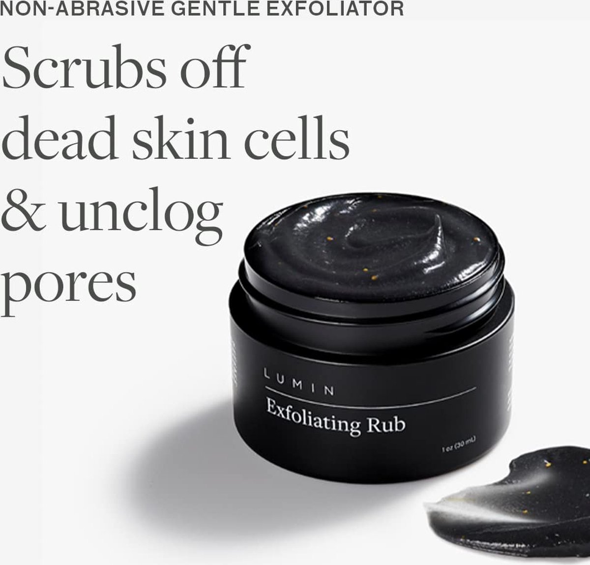 Gezichtsscrub voor mannen (30 ml) - Gezichtsscrub met actieve kool om bewolking, droogheid, donkere vlekken, mee-eters en scheerirritatie te verminderen