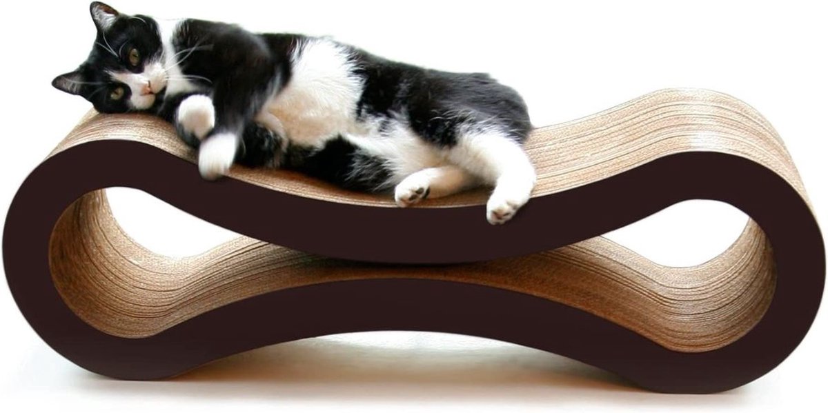 De Blaffende Kat Krabpaal karton - Krabmeubel infinity - Krabton karton - Recyclebaar