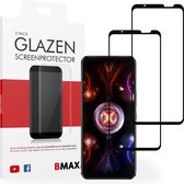 2-pack BMAX geschikt voor de Asus ROG Phone 5s Pro Screenprotector - Full Cover - Gehard glas - Tempered glas - Asus screenprotectors 2 stuks - Telefoonglaasje - Beschermglas - Glasplaatje - Screensaver - Screen protector - Case friendly - Zwart