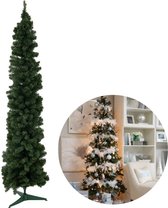 Cheqo® Luxe Kunst Kerstboom - Smalle Kunstkerstboom - Kerstdecoratie - ø75cm - 403 Takjes - 180 cm