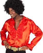 Boland - Party shirt rood (M) - Volwassenen - Danser/danseres - 80's & 90's - Disco