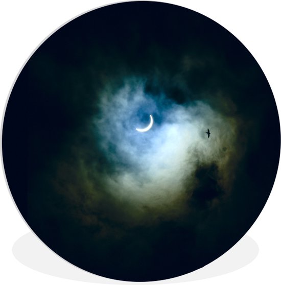 Assiette en plastique Eclipse Sun Wall Circle Ø 30 cm - impression photo sur cercle mural / cercle vivant (décoration murale)