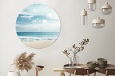 WallCircle - Cercle Mural - Cercle Mural - Plage - Mer - Été - Aluminium - Dibond - 120x120 cm - Intérieur et Extérieur XXL