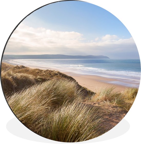 WallCircle - Cercle Mural - Cercle Mural - Dune - Plage - Water - Aluminium - Dibond - 140x140 cm - Intérieur et Extérieur