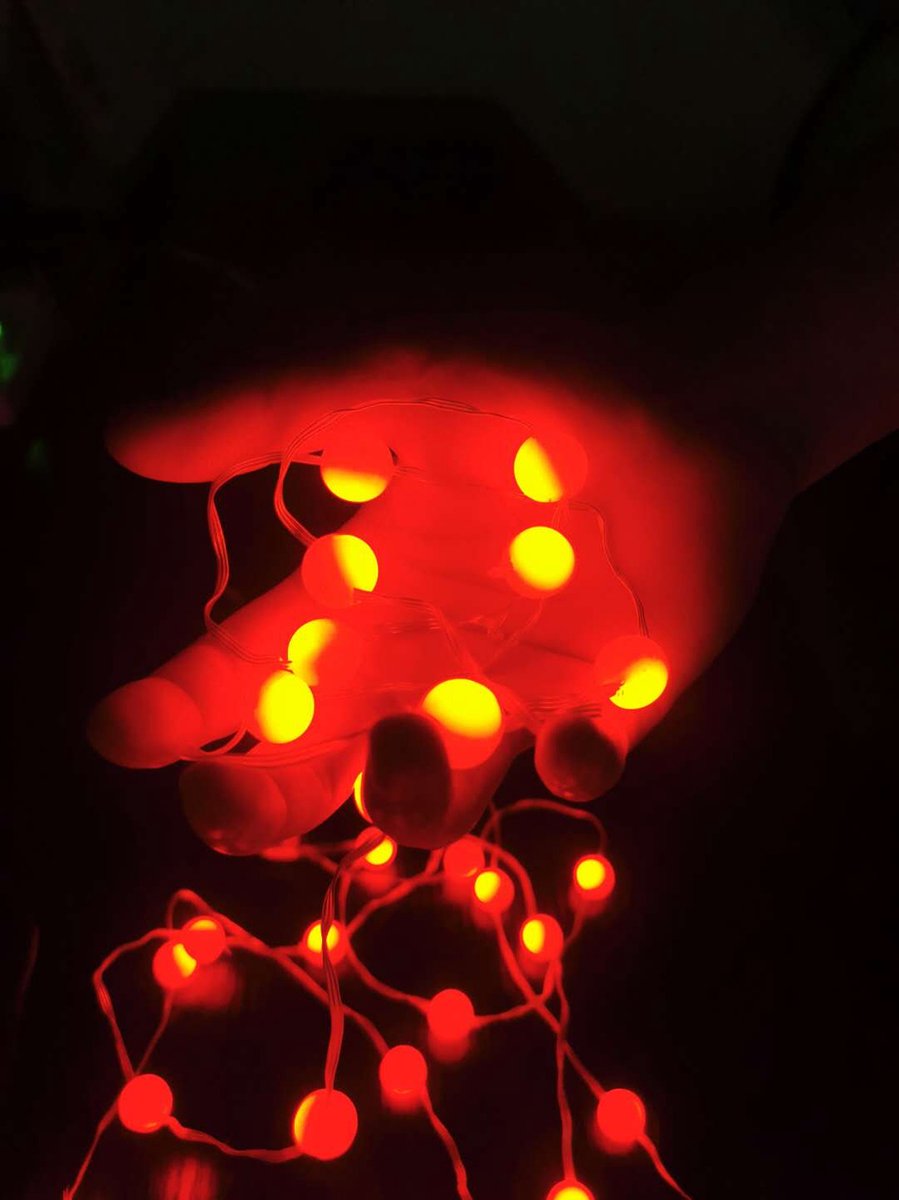 Kerstverlichting Bolletjes Lichtsnoer 5 Meter Zonneenergie Rood