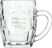 Chope à bière gravée - 55cl - Liebje Laitsje Leaf