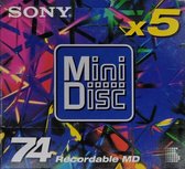 Sony MiniDisc 74min 5pack Sapphire Blue