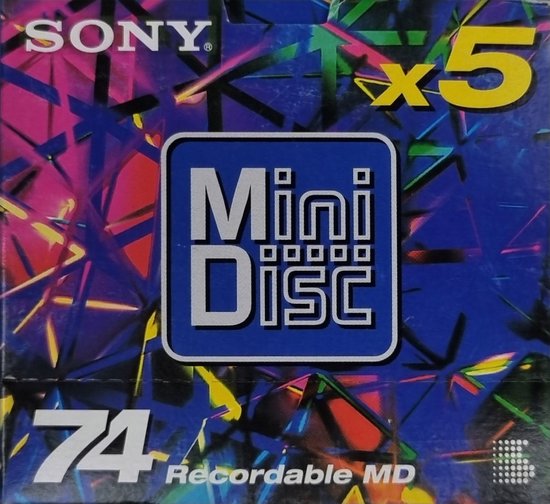 Sony MiniDisc 74min 5pack Sapphire Blue bol