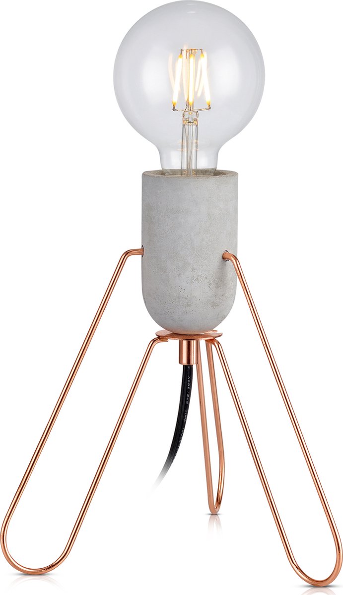 Teamson Home Piccola Modern Minimalistisch Bureaulamp - Roos Goud - Metaal Poten