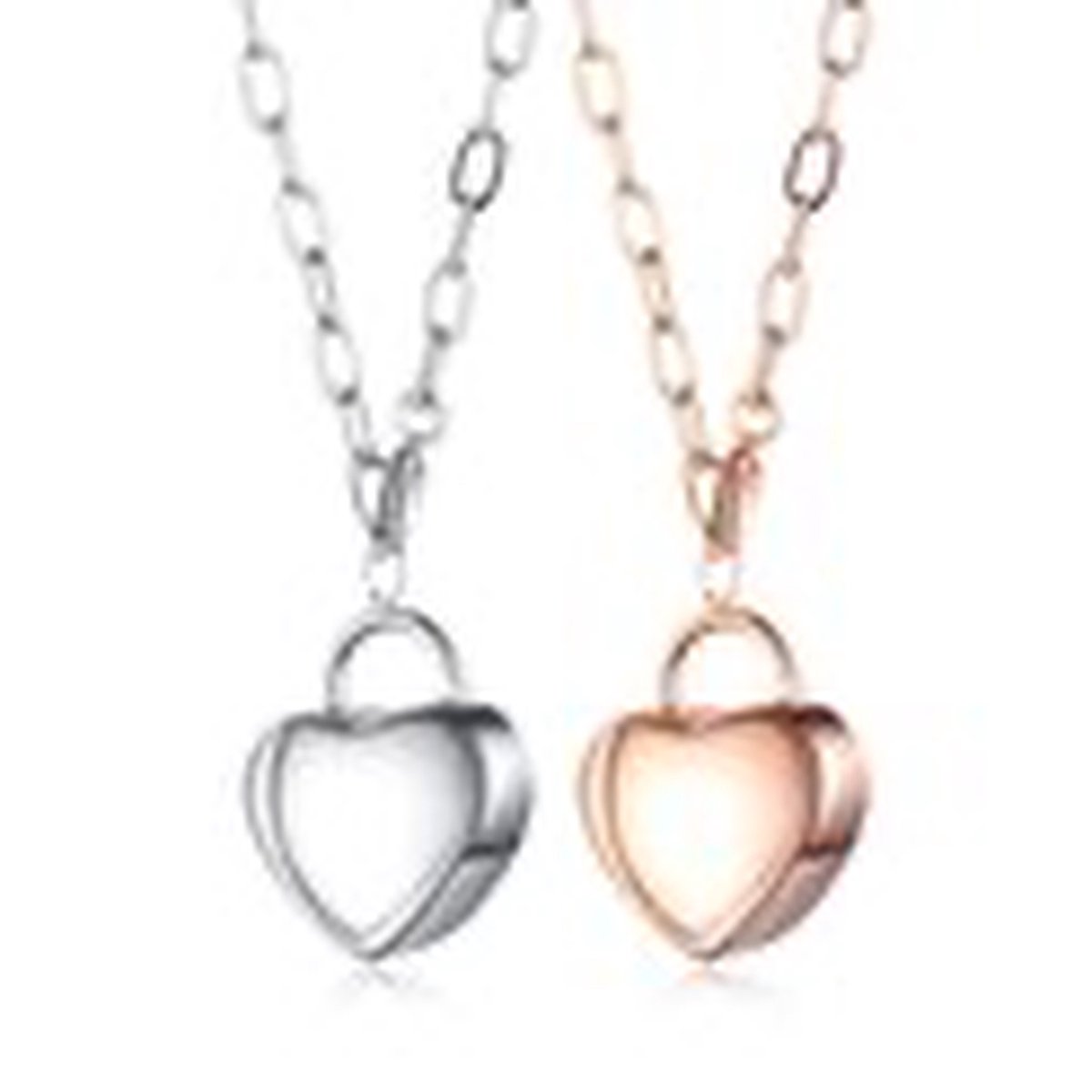 Twee Ketting Necklaces mooiste Valentijns cadeau voor liefde met geschenkzakje, Valentijnsdag verrassing voor haar/hem