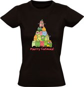 Merry Catmas Dames T-shirt | Kat | Poes | Kerst | Kerstshirt | Huisdier | Shirt